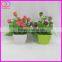 mini artificial plastic flower pot plant