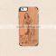 Universal PC and Wood Phone Case With Press Key Custom Design Case for Iphone 6/6 Plus