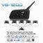 Vnetphone V6 Full Duplex Motorcycle Intercom for 6 user connect 2 riders talking same time with FM