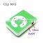 2016 Mini Clip Portable MP3 Music Media Player with 4GB capacity/TF+USB data line+earphone sport mp3 player