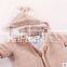 Child baby Knitted anti kicking quilt sleeping bag with detachable cap