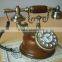 wooden telephone table telephone call recorder