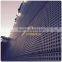 Perforated metal mesh for building exterior cladding