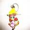 custom lovely girl shaped soft pvc rubber keychain