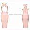 Hot sale High quality Nude/Black Sexy Bodycon Bandage Dress 2016