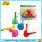 Colorful horn toy with whistle horn toy