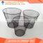 Home usage floor stand metal household bulk metal wire wire trash basket