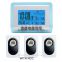 LCD Display RCC Digital thermo hygrometer Radio control Clock Wireless Weather Station with 3 sensors