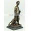 Factory Custom made best home decoration gift polyresin resin bronze boy and dog statue