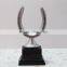 Custom resin silver horseshoe U shape trophy