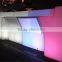 Plastic illuminated led bar counter for hotel or wine bar using