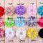 fabric chiffon flower with rhinestone in center for kids hair accessories