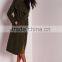 best selling custom lady khaki waterfall coat wholesale