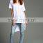 100% Rayon White High Slit Overseas t Shirts Wholesale