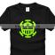 Music party Sound activated flashing lighting LED DJ T shirt