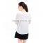 long sleeve latest blouse styles V-neck white women latest blouse styles