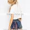 Custom Sublimation Printed Womens Crop Top Tee Heat Transfer Short Sleeve Cropped T-Shirt