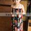 COOL KID ZONE 2016 rayon flower soft baby dress off shoulrder fashion girl baby dress