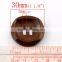 Flat circular 30 mm hole wooden buttons