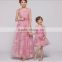 2015 new design floral Chiffon mother and daughter clothing, mother and daughter dress design