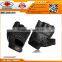 Leather Half finger gloves Mesh Back wheel chair gloves