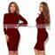 Europe And America Long Sleeve Perspective Sexy One-Piece Dress