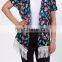 Cheap Wholesale Floral Print no Buttons Sheer Chiffon Ladies Vest With Fringe