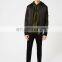 Mens double utility pouch pockets soft plush velour hoodie