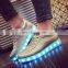 OEM Low MOQ customized footwear woman mens luminous LED light up shoes