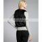 dyed black fox fur vest /color could be customized