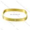 Plain wrist band rose gold color stainless steel bracelet women