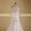 Graceful Scoop Neck Applqiue Lace & Beads Mermaid Chapel Train Pleated Tafetta Bottom Tulle Wedding Dress