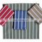 three colour wide stripe kitchen towel set 100% cotton made in China