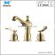 Royal style luxury high-end jade & brass individual double handle vanity basin faucet washbasin mixer tap