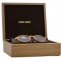 2019 luxury deisgn wooden veneer glasses box glasses storage box with metal frame