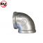 malleable iron pipe fittings 90 degree galvanized equal elbow