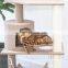 High-end 140cm height tall cloth cat climbing tree frame sisal cat scratching tree with cat nest