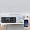 Home theater portable wireless smart charging bluetooth speaker  alarm clock bluetooth speakers with qi wireless charging