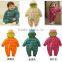 New arrival winter 4-24monthmade in china hooded baby clothing infant rompers with zipper