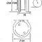 GUIDA 711051 Sliding door hardware stainless steel round glass fix clamp