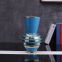 Trumpet Large Creative Blue Gold Gild Stripe Jingdezhen Ceramic Flower Vase For Living Room