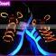 fancy cheap round led lighted up shoelaces with battery
