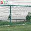 Hot sale durable chain link mesh fence with barbed wire on top