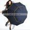 130cm Big Top Quality Umbrella Men Rain Woman Windproof Large Male Women Sun 3 Folding Outdoor