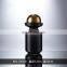 Customized Creative Decoration Different Size Vase With Metal Lid Black Glass Vases In Bulk