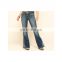 women's skinny denim embroidered jeans with metal button for closure type jean mujer