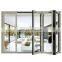 Modern house design aluminium folding door with tempered glass