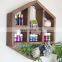 Custom handmade wood haxagon shelf honeycomb geometric wall mounted floating shelves