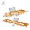 Wholesale Adjustable Bamboo Bathtub Caddy Tray