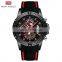 MINI FOCUS MF0244G Men's Quartz Watch Chronograph Analog Waterproof Rubber Strap Sport Wristwatch Men Clock